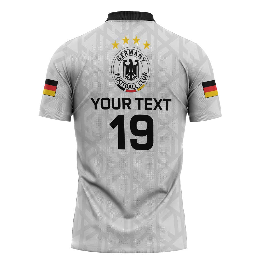 Custom World Football 2026 Germany Zipper Polo Shirt Deutschland 4-Time Champions - Wonder Print Shop