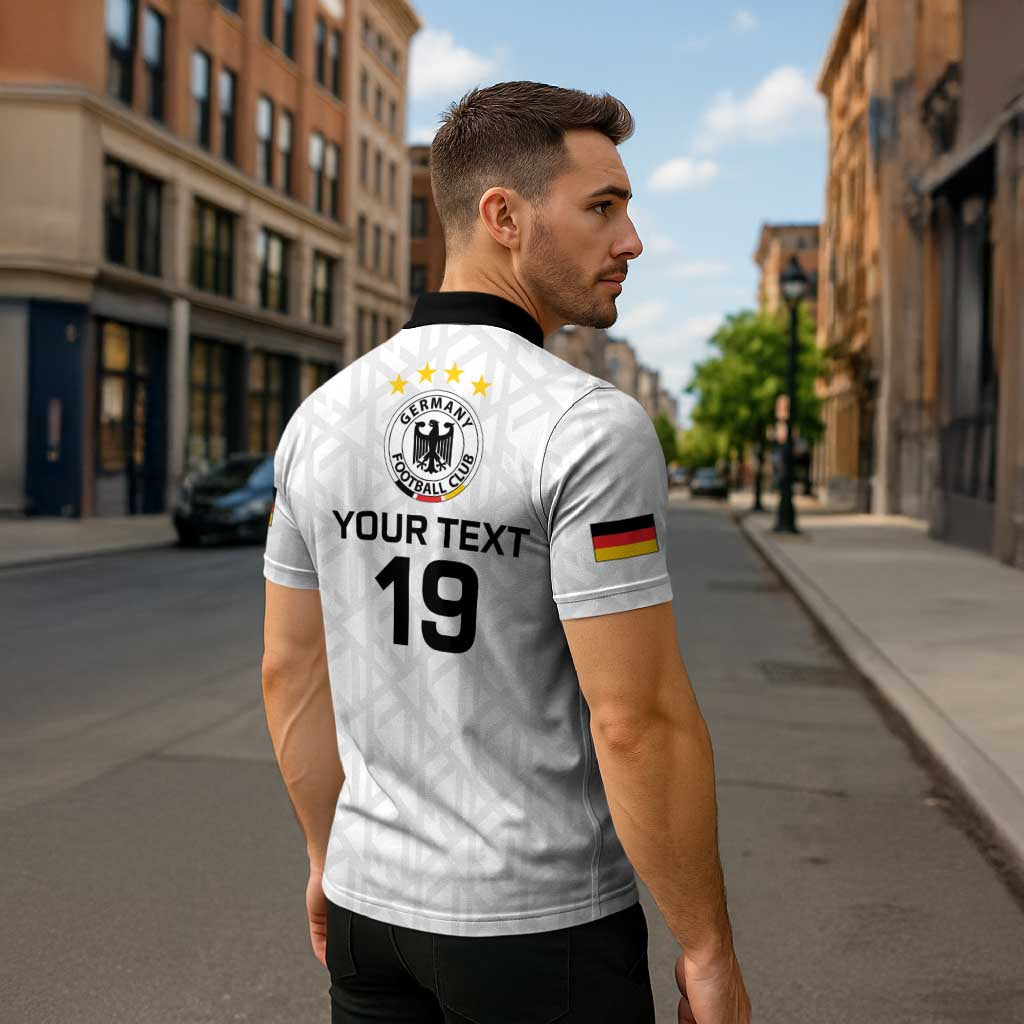 Custom World Football 2026 Germany Zipper Polo Shirt Deutschland 4-Time Champions - Wonder Print Shop