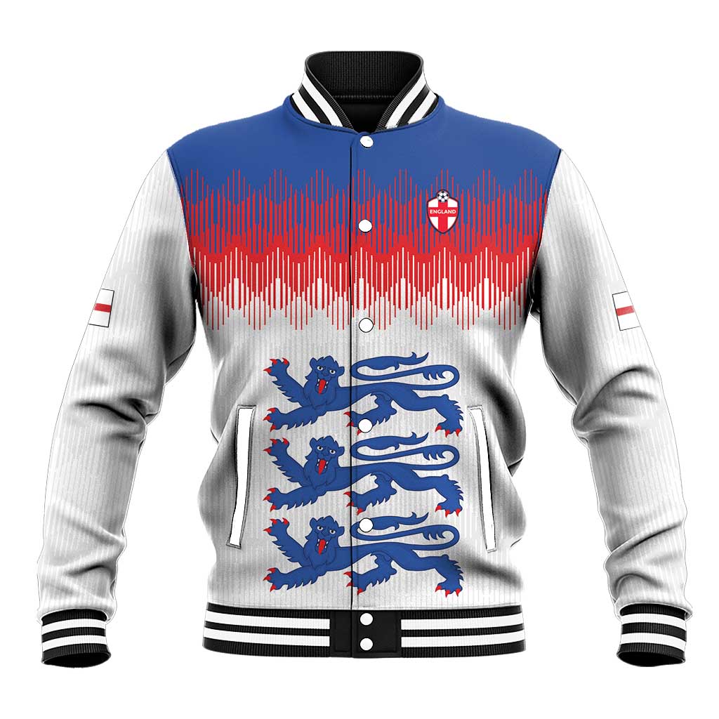 Custom World Football 2026 England Baseball Jacket Three Lions Pride Style - Wonder Print Shop