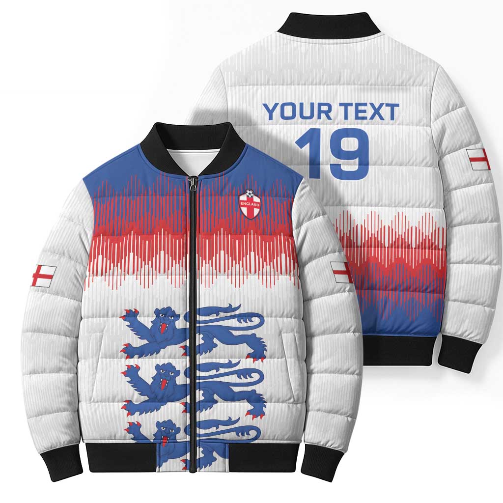 Custom World Football 2026 England Bomber Puffer Jacket Three Lions Pride Style - Wonder Print Shop