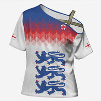Custom World Football 2026 England Cross Shoulder Shirt Three Lions Pride Style - Wonder Print Shop