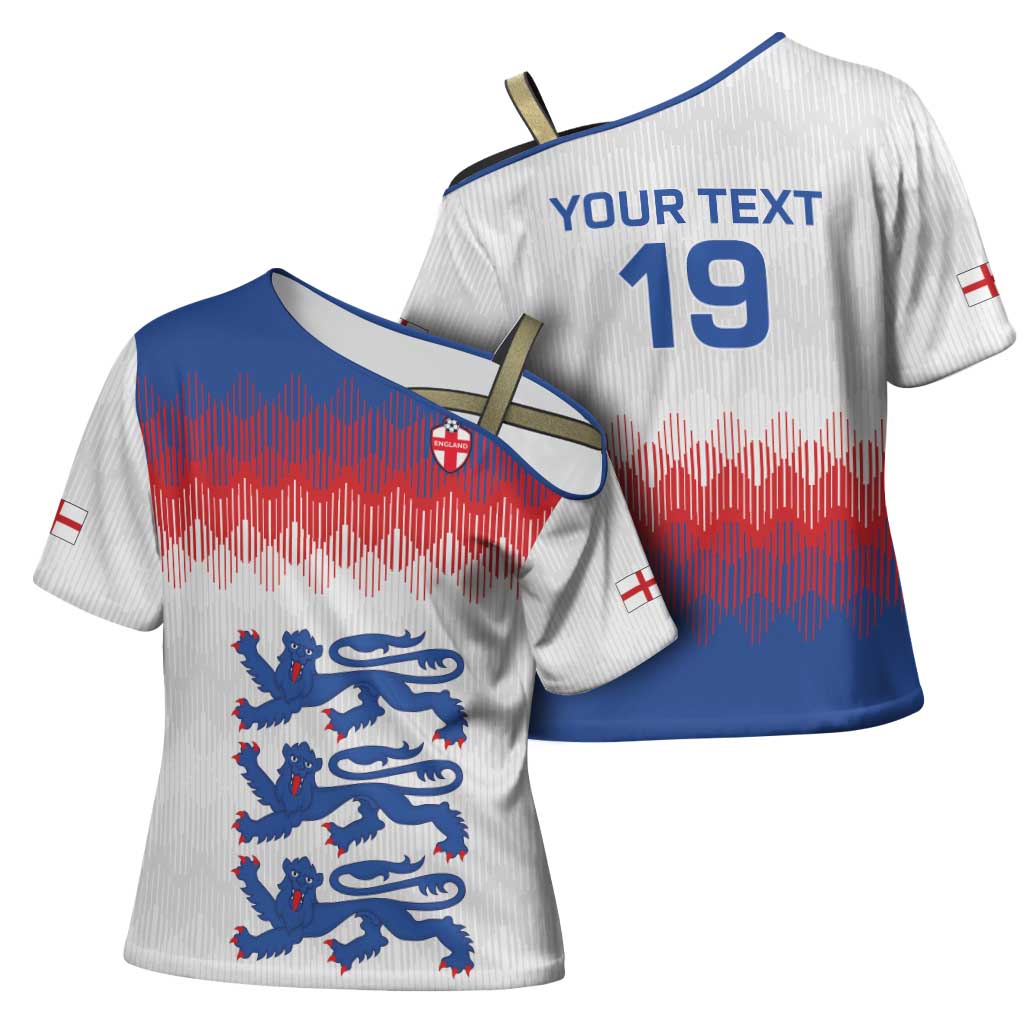 Custom World Football 2026 England Cross Shoulder Shirt Three Lions Pride Style - Wonder Print Shop