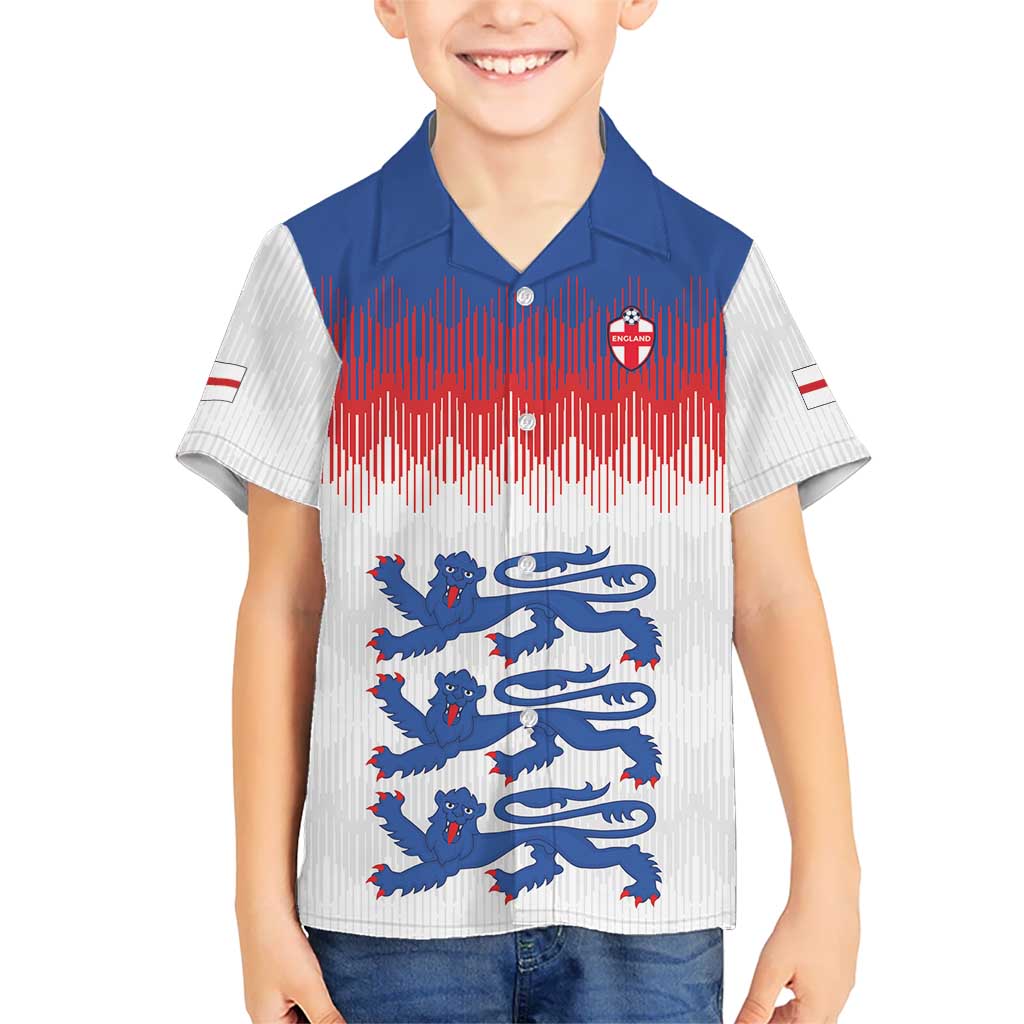 Custom World Football 2026 England Kid Hawaiian Shirt Three Lions Pride Style - Wonder Print Shop