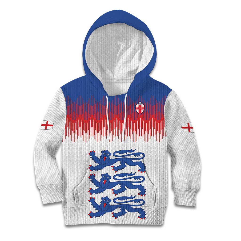Custom World Football 2026 England Kid Hoodie Three Lions Pride Style - Wonder Print Shop