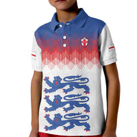 Custom World Football 2026 England Kid Polo Shirt Three Lions Pride Style - Wonder Print Shop