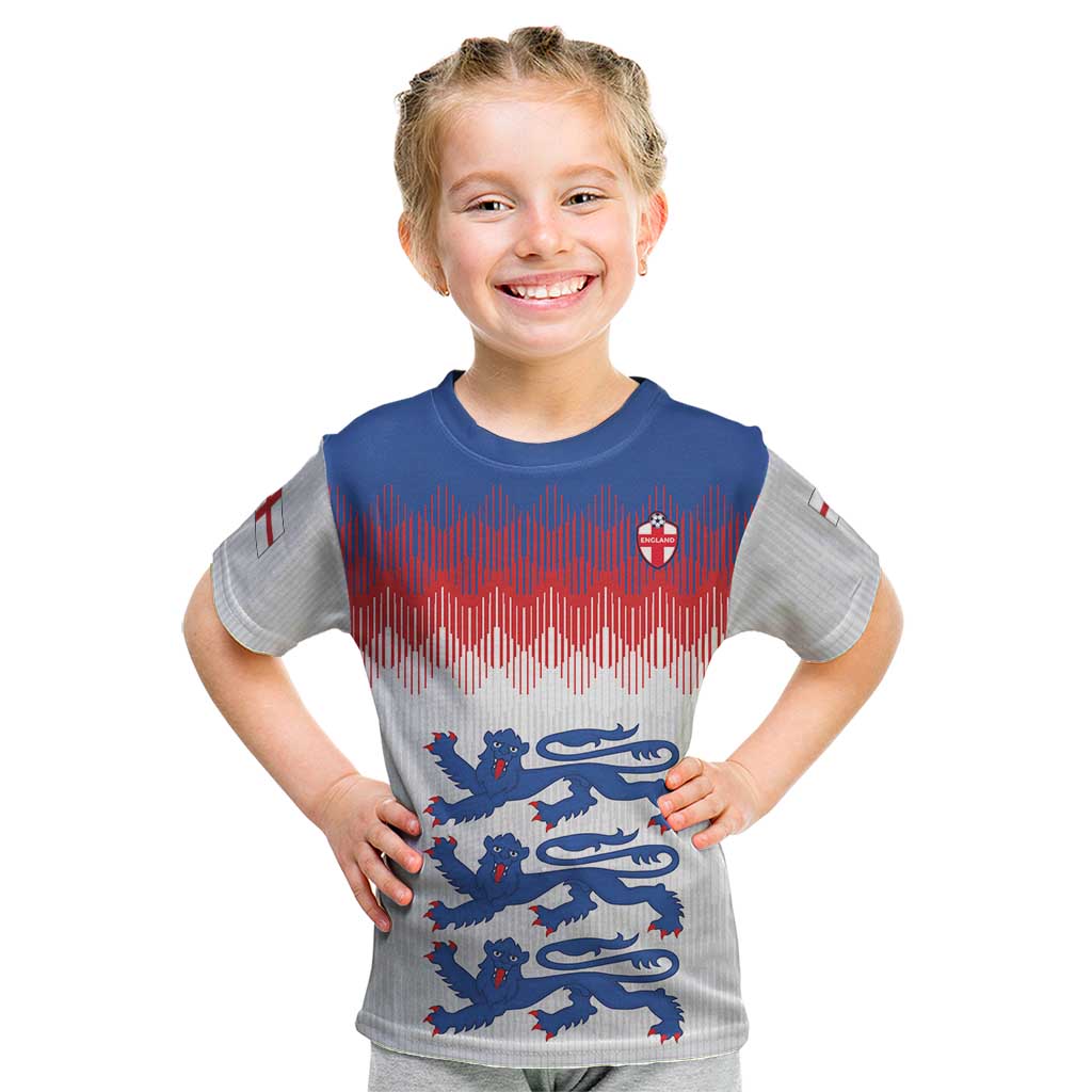 Custom World Football 2026 England Kid T Shirt Three Lions Pride Style - Wonder Print Shop