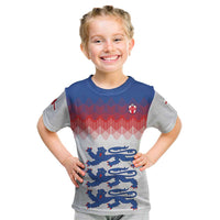Custom World Football 2026 England Kid T Shirt Three Lions Pride Style - Wonder Print Shop