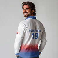 Custom World Football 2026 England Long Sleeve Polo Shirt Three Lions Pride Style - Wonder Print Shop