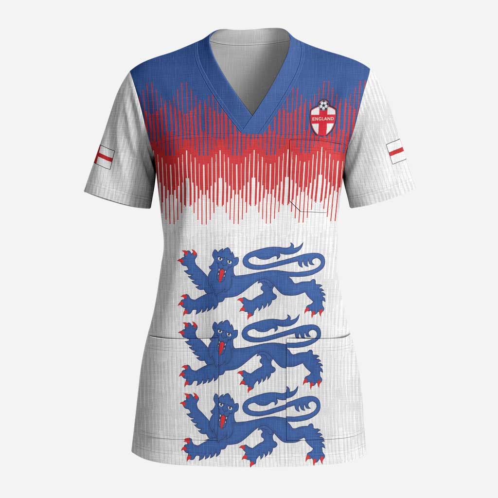 Custom World Football 2026 England Scrub Top Three Lions Pride Style - Wonder Print Shop