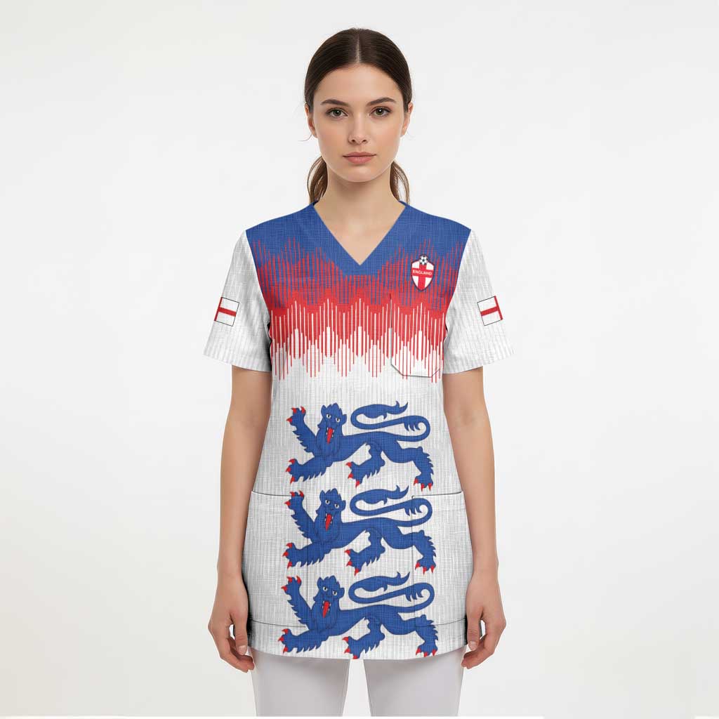 Custom World Football 2026 England Scrub Top Three Lions Pride Style - Wonder Print Shop