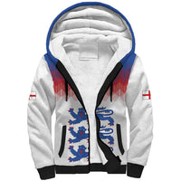 Custom World Football 2026 England Sherpa Hoodie Three Lions Pride Style - Wonder Print Shop