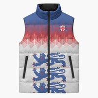 Custom World Football 2026 England Sleeveless Puffer Jacket Three Lions Pride Style - Wonder Print Shop