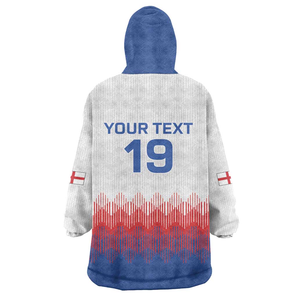 Custom World Football 2026 England Wearable Blanket Hoodie Three Lions Pride Style - Wonder Print Shop