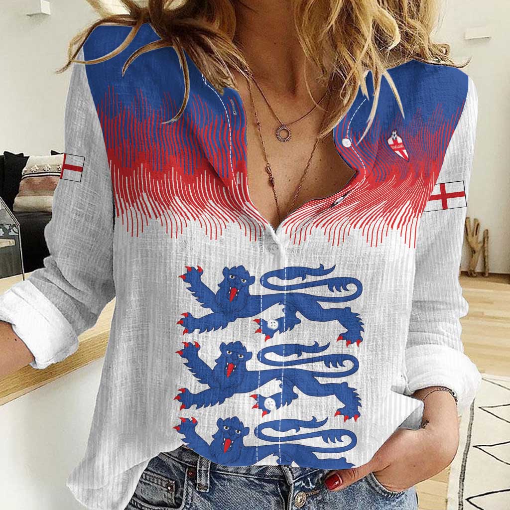 Custom World Football 2026 England Women Casual Shirt Three Lions Pride Style - Wonder Print Shop
