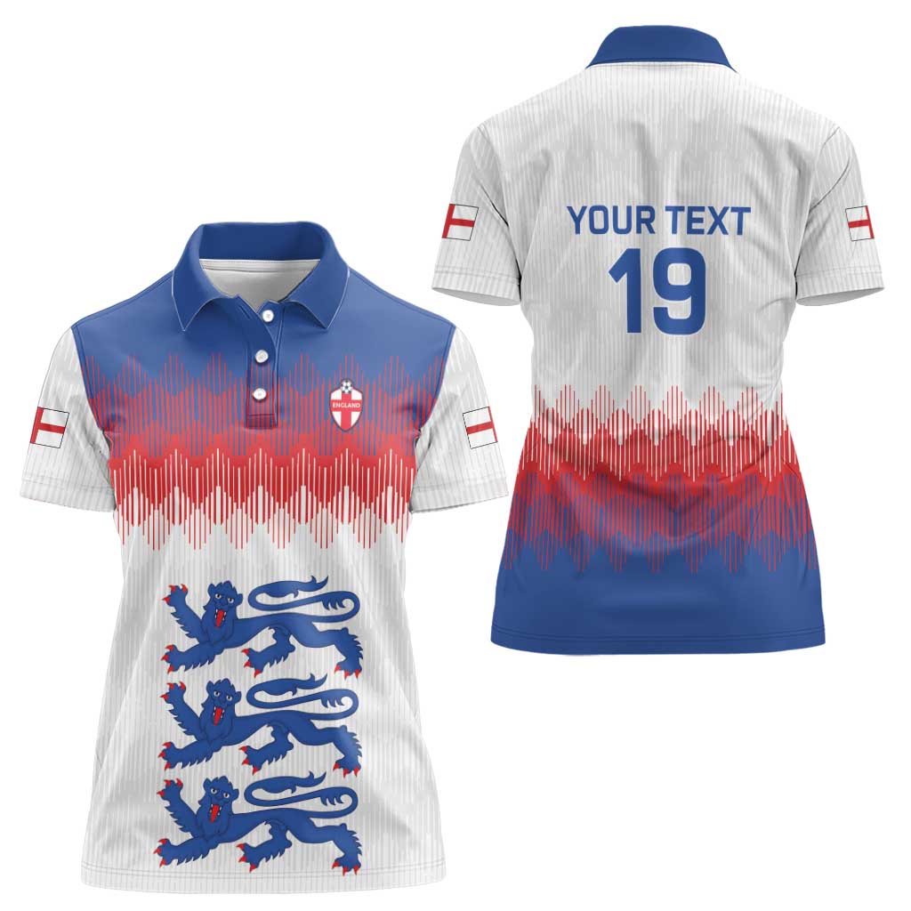 Custom World Football 2026 England Women Polo Shirt Three Lions Pride Style - Wonder Print Shop