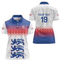 Custom World Football 2026 England Women Polo Shirt Three Lions Pride Style - Wonder Print Shop