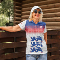 Custom World Football 2026 England Women Polo Shirt Three Lions Pride Style - Wonder Print Shop