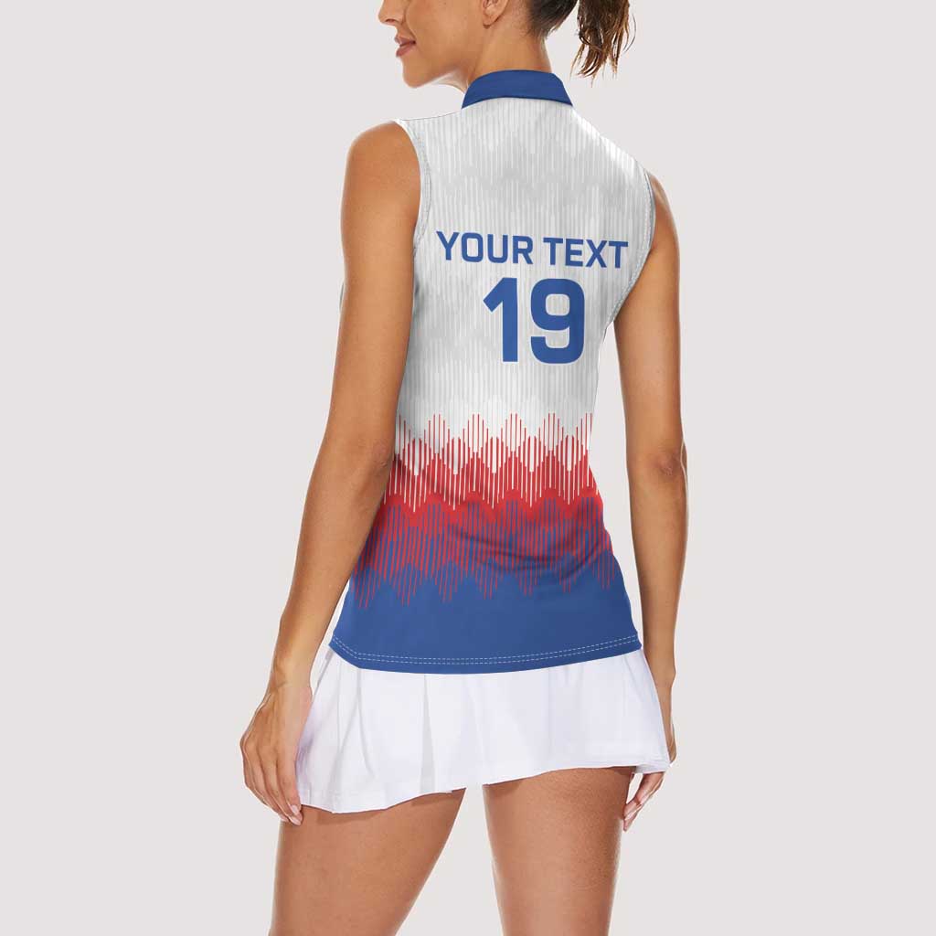Custom World Football 2026 England Women Sleeveless Polo Shirt Three Lions Pride Style - Wonder Print Shop