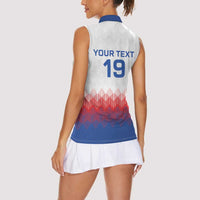 Custom World Football 2026 England Women Sleeveless Polo Shirt Three Lions Pride Style - Wonder Print Shop