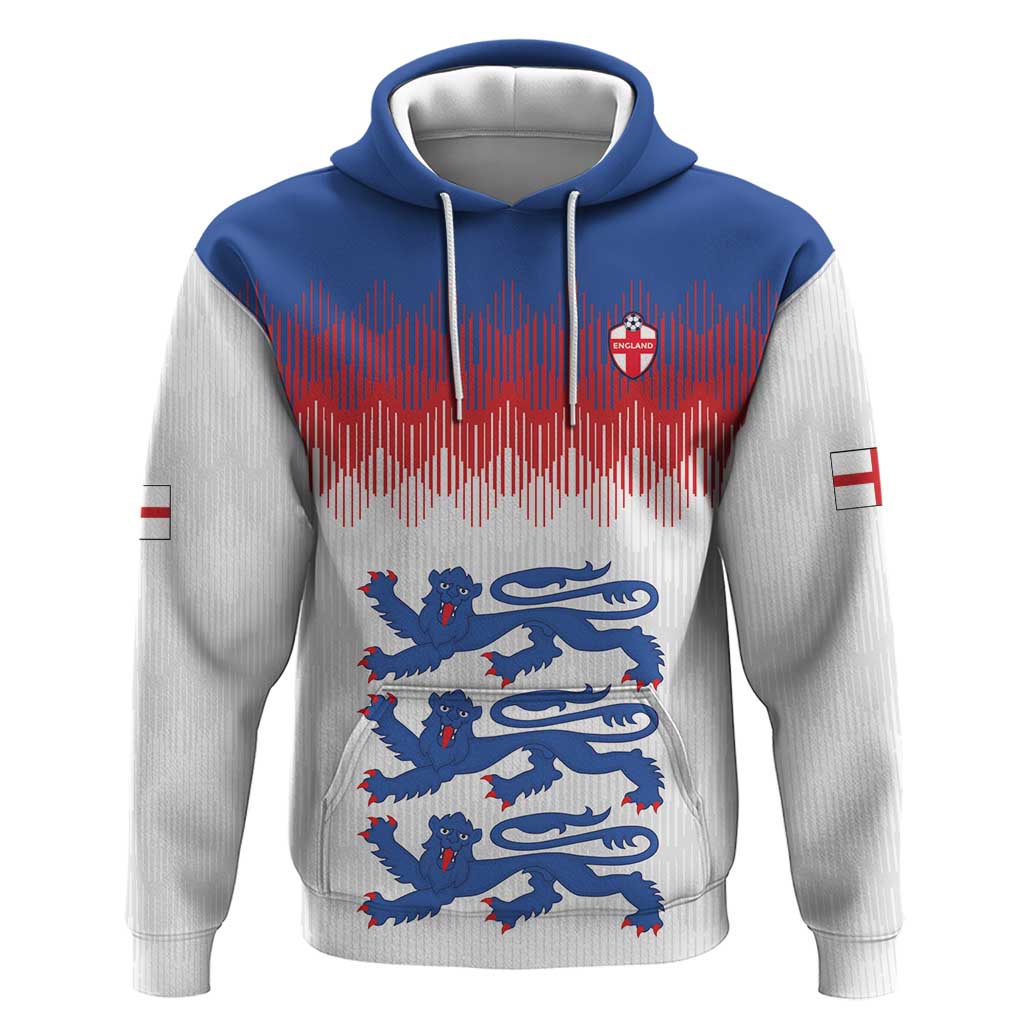 Custom World Football 2026 England Zip Hoodie Three Lions Pride Style - Wonder Print Shop