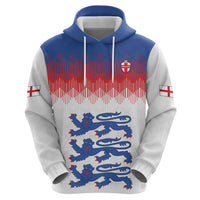 Custom World Football 2026 England Zip Hoodie Three Lions Pride Style - Wonder Print Shop