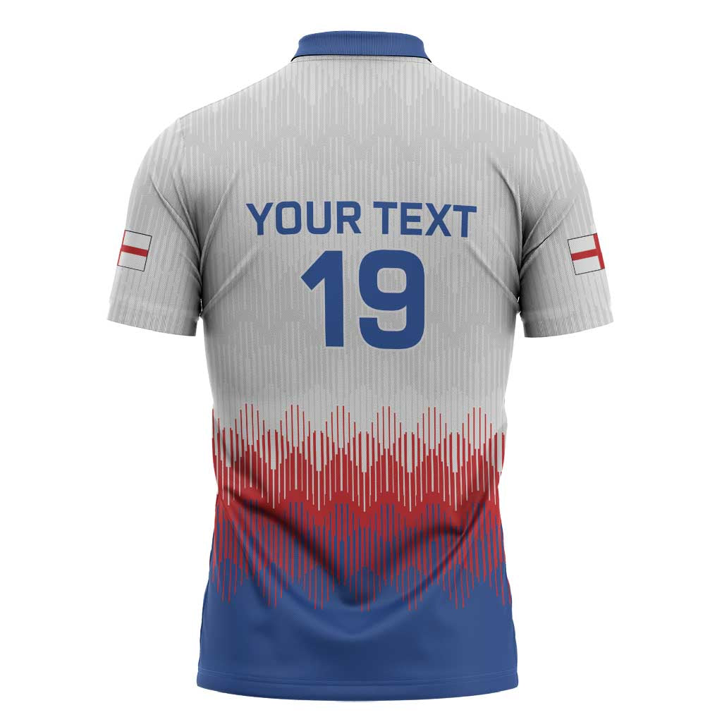 Custom World Football 2026 England Zipper Polo Shirt Three Lions Pride Style - Wonder Print Shop
