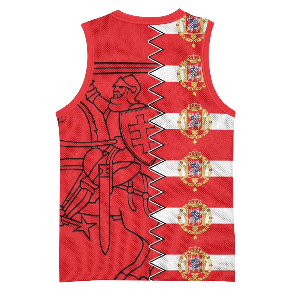 Polish-Lithuanian Commonwealth Basketball Jersey White Eagle Vytis Dual Heraldic
