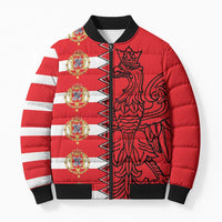 Polish-Lithuanian Commonwealth Bomber Puffer Jacket White Eagle Vytis Dual Heraldic