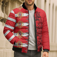 Polish-Lithuanian Commonwealth Bomber Puffer Jacket White Eagle Vytis Dual Heraldic