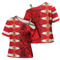 Polish-Lithuanian Commonwealth Cross Shoulder Shirt White Eagle Vytis Dual Heraldic