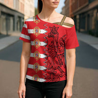 Polish-Lithuanian Commonwealth Cross Shoulder Shirt White Eagle Vytis Dual Heraldic