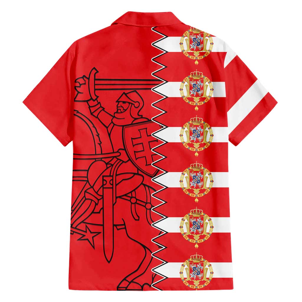 Polish-Lithuanian Commonwealth Hawaiian Shirt White Eagle Vytis Dual Heraldic