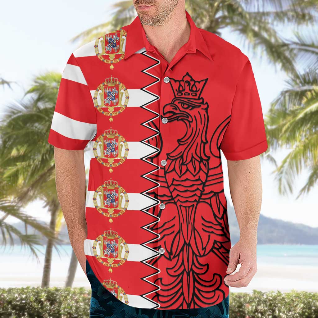Polish-Lithuanian Commonwealth Hawaiian Shirt White Eagle Vytis Dual Heraldic