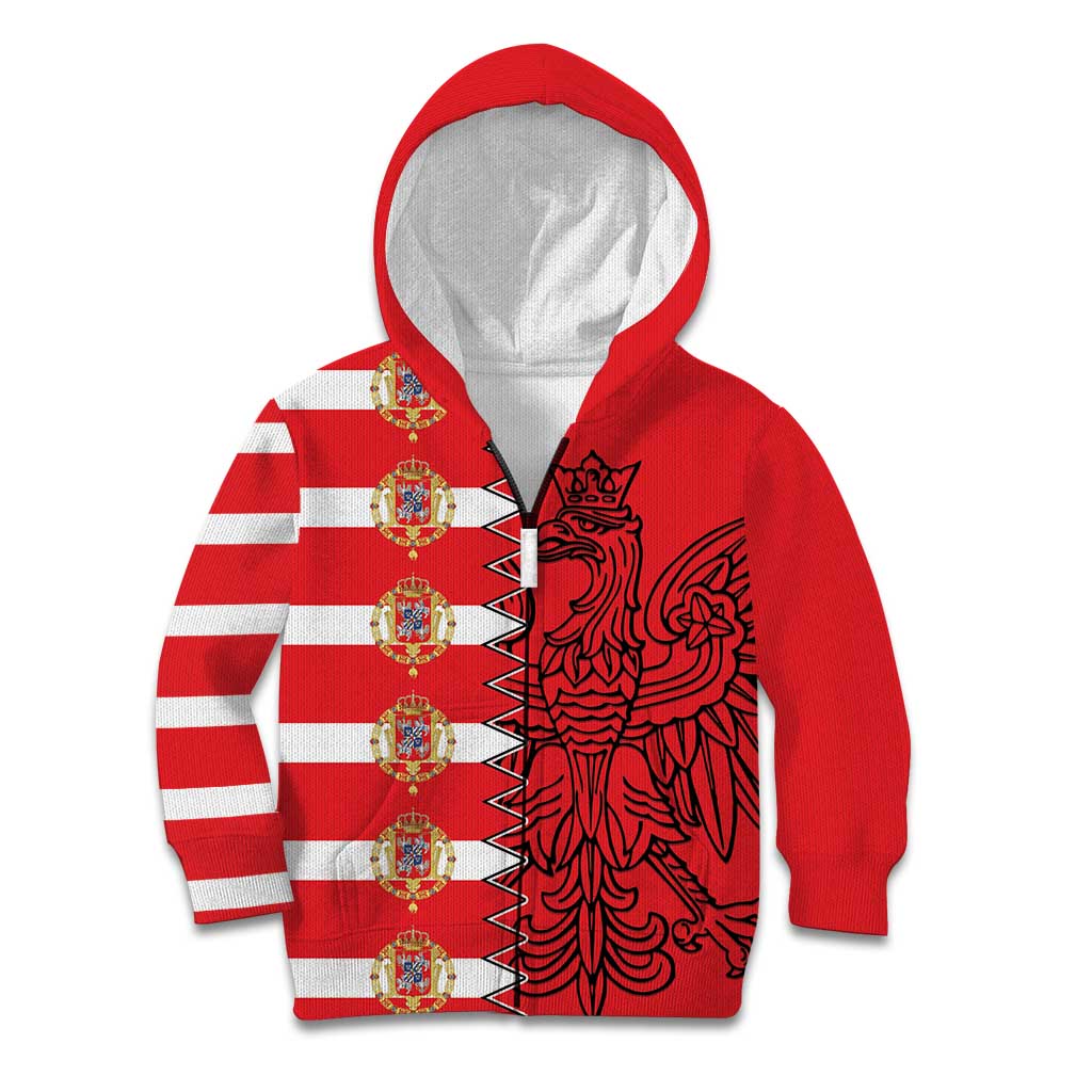 Polish-Lithuanian Commonwealth Kid Hoodie White Eagle Vytis Dual Heraldic
