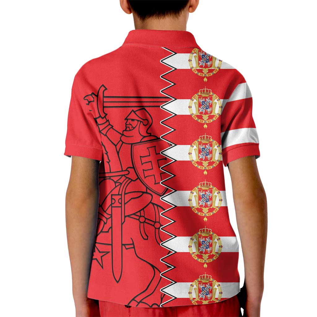 Polish-Lithuanian Commonwealth Kid Polo Shirt White Eagle Vytis Dual Heraldic
