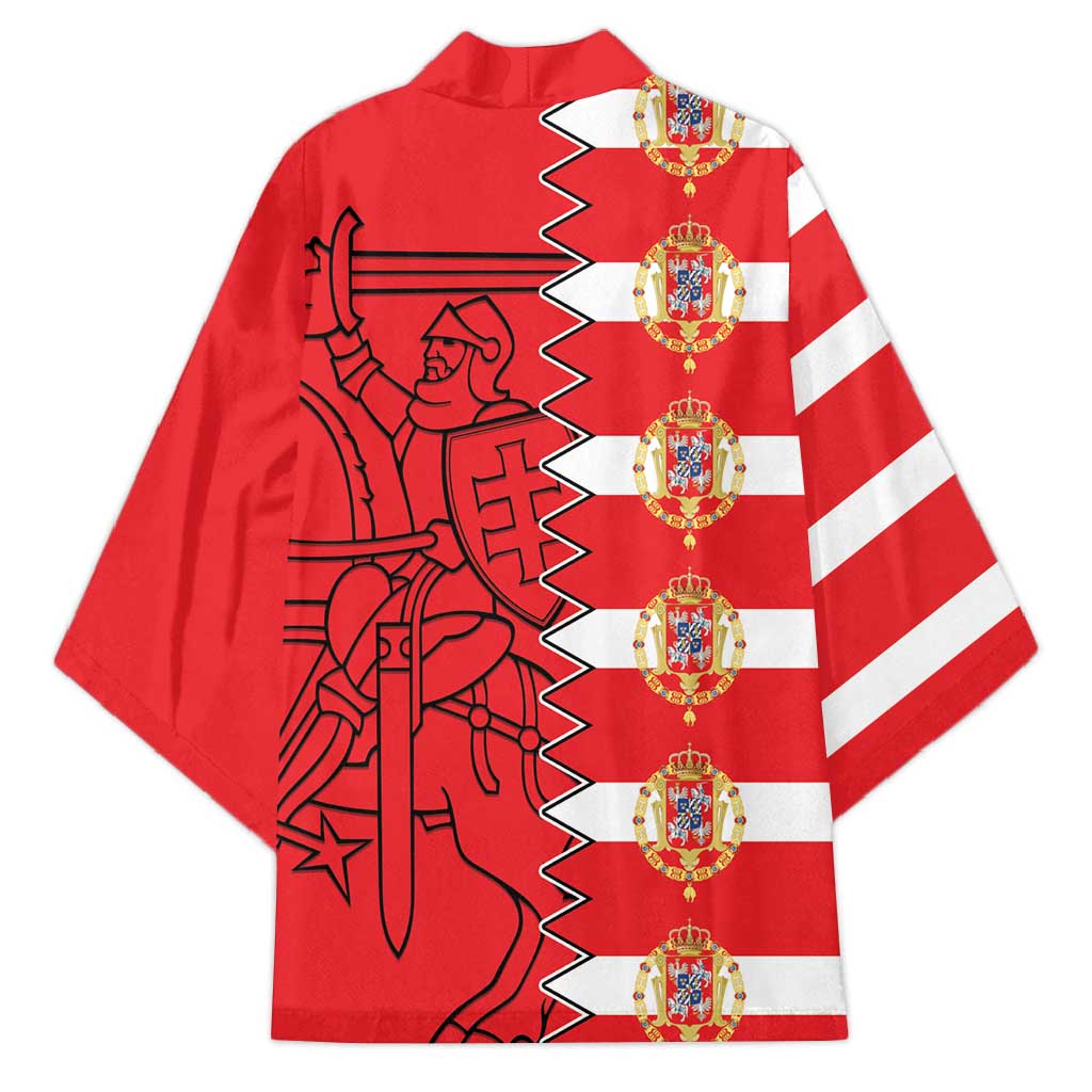 Polish-Lithuanian Commonwealth Kimono White Eagle Vytis Dual Heraldic