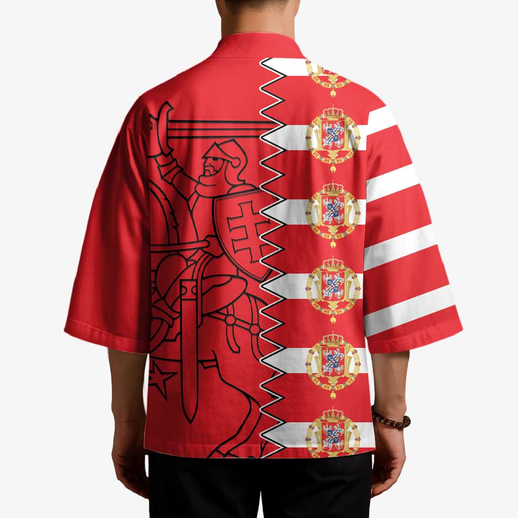 Polish-Lithuanian Commonwealth Kimono White Eagle Vytis Dual Heraldic