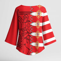 Polish-Lithuanian Commonwealth Kimono Sleeve Blouse White Eagle Vytis Dual Heraldic