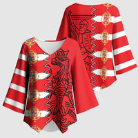 Polish-Lithuanian Commonwealth Kimono Sleeve Blouse White Eagle Vytis Dual Heraldic