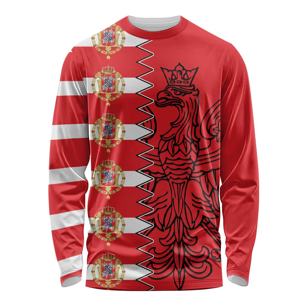 Polish-Lithuanian Commonwealth Long Sleeve Shirt White Eagle Vytis Dual Heraldic