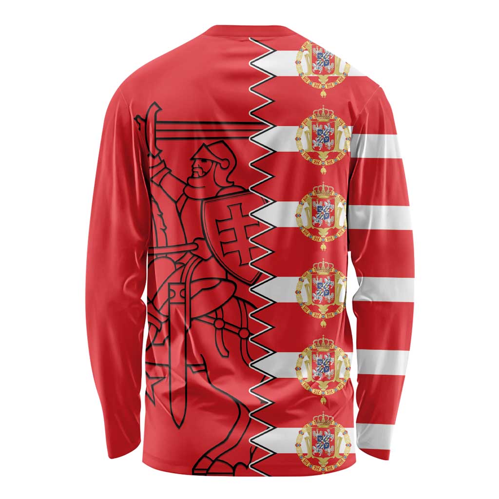 Polish-Lithuanian Commonwealth Long Sleeve Shirt White Eagle Vytis Dual Heraldic