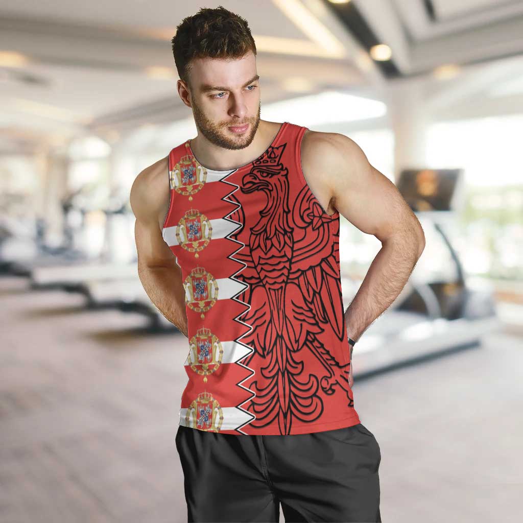 Polish-Lithuanian Commonwealth Men Tank Top White Eagle Vytis Dual Heraldic