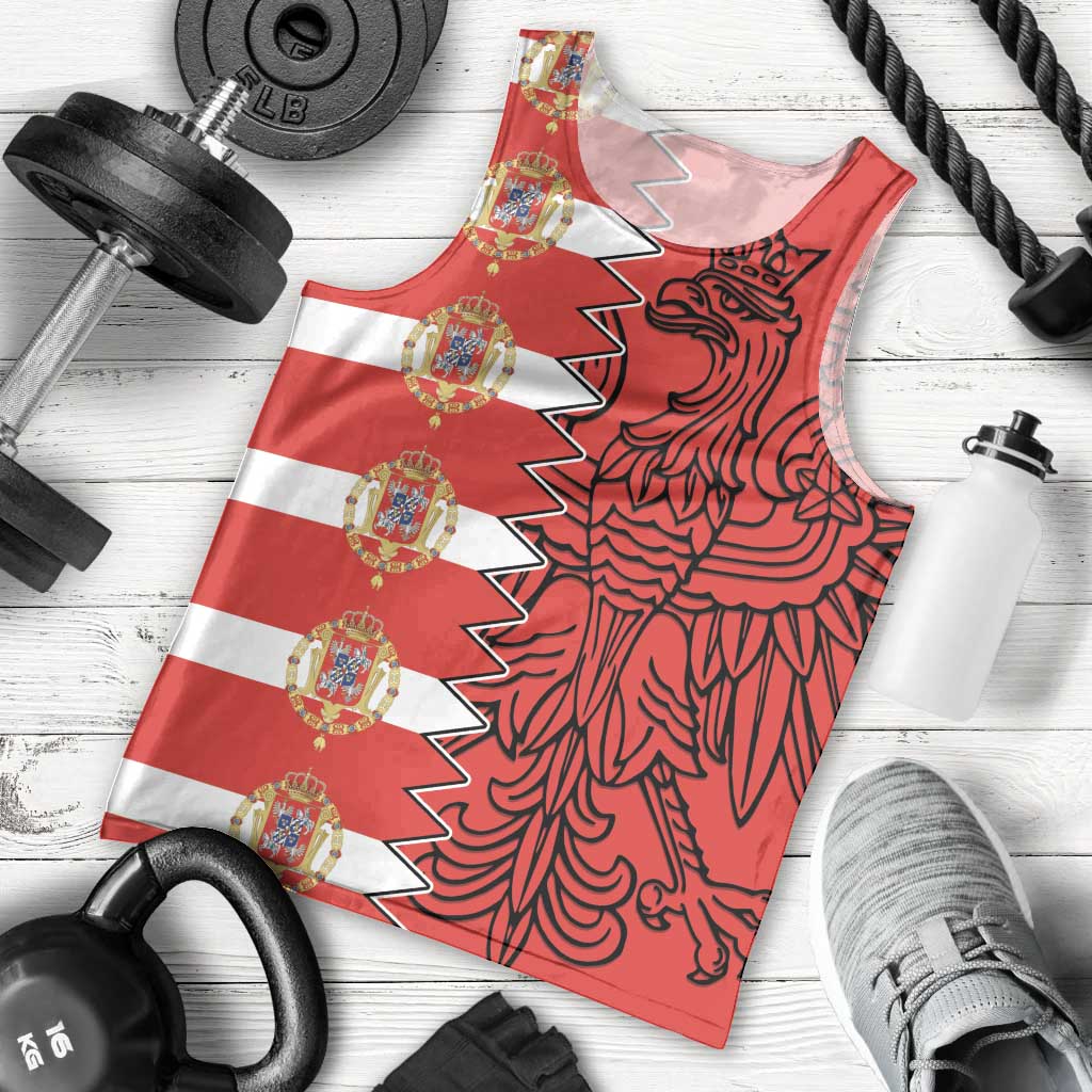 Polish-Lithuanian Commonwealth Men Tank Top White Eagle Vytis Dual Heraldic