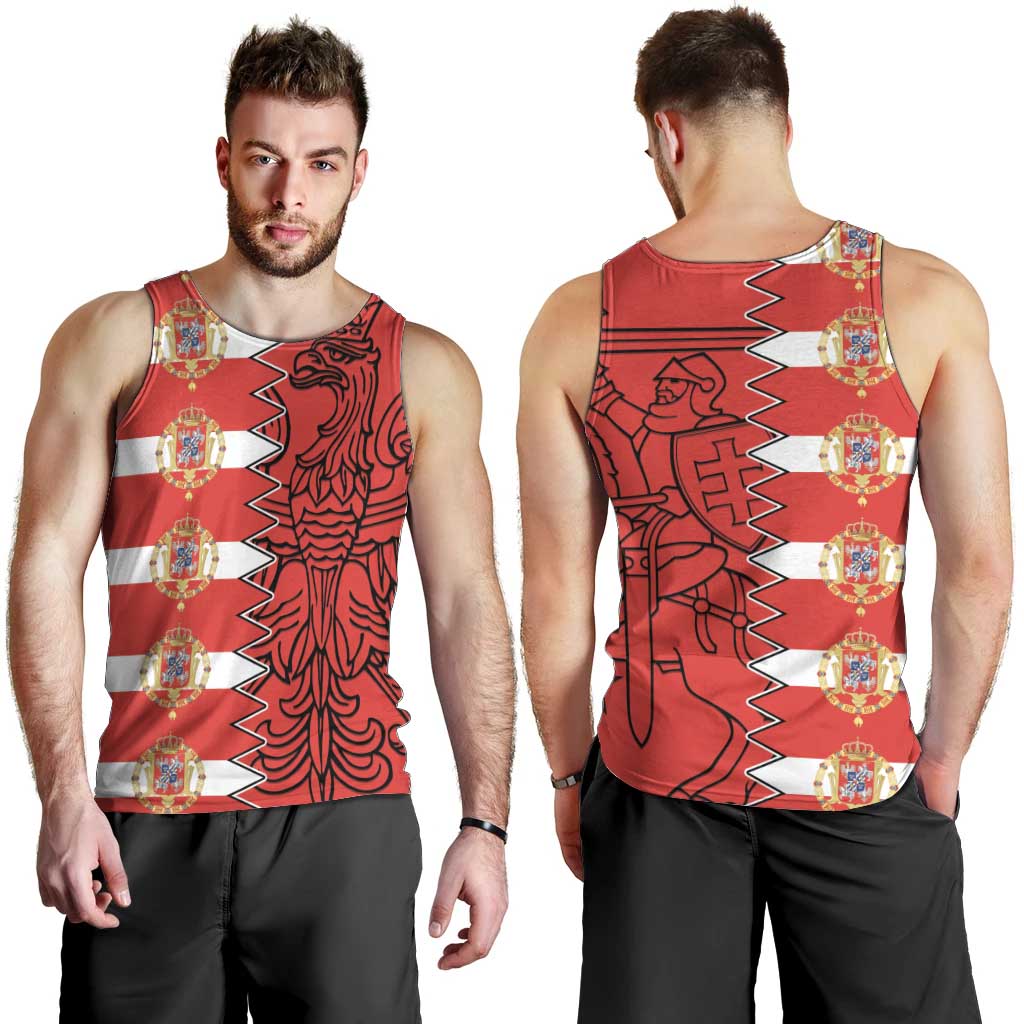 Polish-Lithuanian Commonwealth Men Tank Top White Eagle Vytis Dual Heraldic