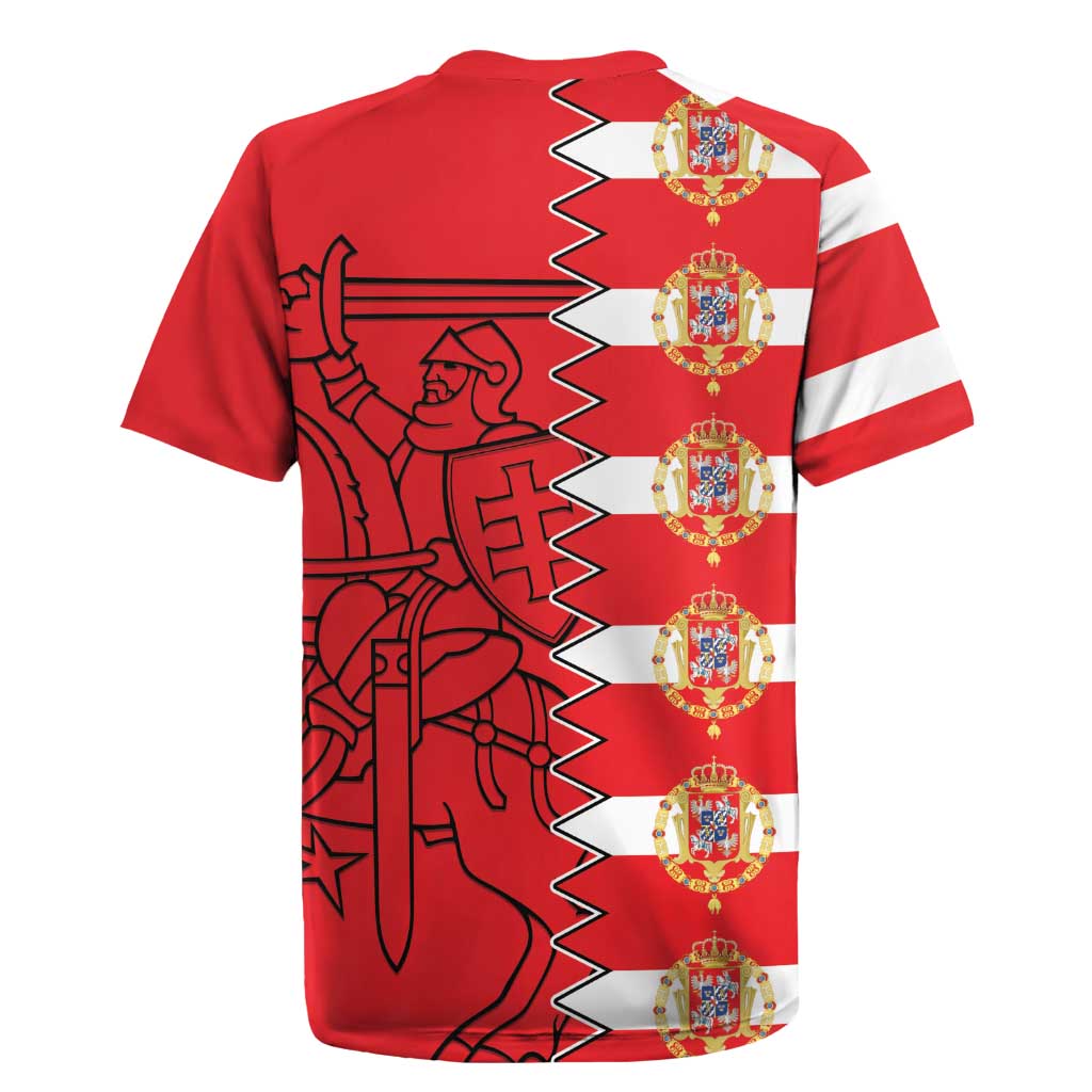 Polish-Lithuanian Commonwealth Rugby Jersey White Eagle Vytis Dual Heraldic
