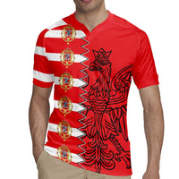 Polish-Lithuanian Commonwealth Rugby Jersey White Eagle Vytis Dual Heraldic