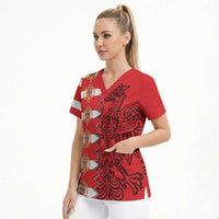 Polish-Lithuanian Commonwealth Scrub Top White Eagle Vytis Dual Heraldic
