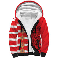 Polish-Lithuanian Commonwealth Sherpa Hoodie White Eagle Vytis Dual Heraldic