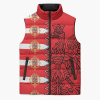 Polish-Lithuanian Commonwealth Sleeveless Puffer Jacket White Eagle Vytis Dual Heraldic