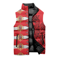 Polish-Lithuanian Commonwealth Sleeveless Puffer Jacket White Eagle Vytis Dual Heraldic